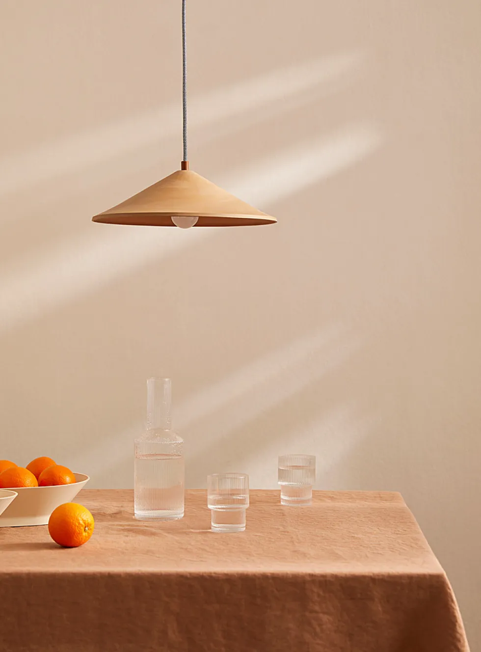 Minéral stoneware hanging lamp