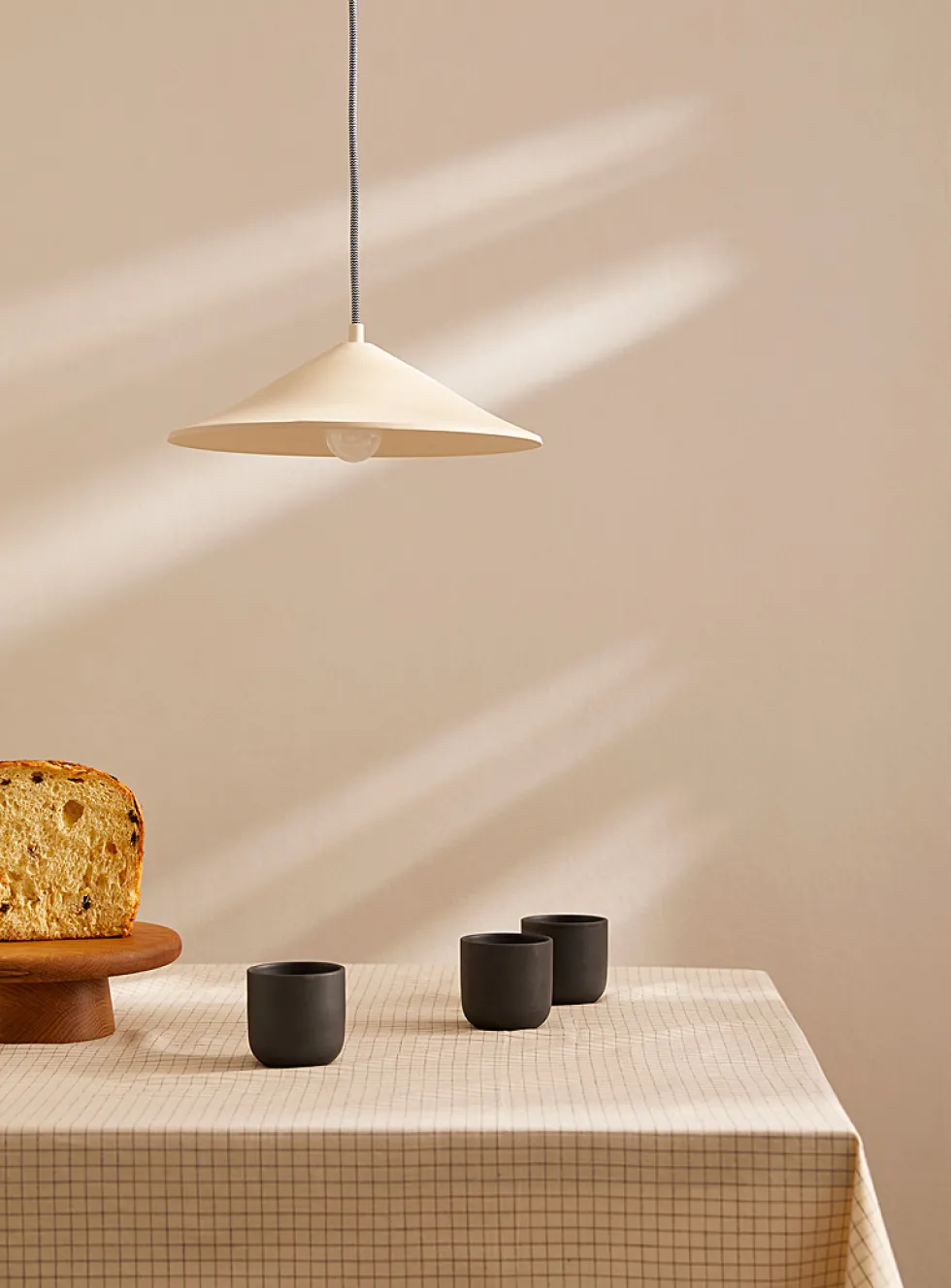 Minéral stoneware hanging lamp