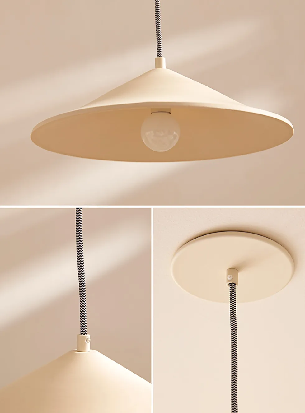 Minéral stoneware hanging lamp