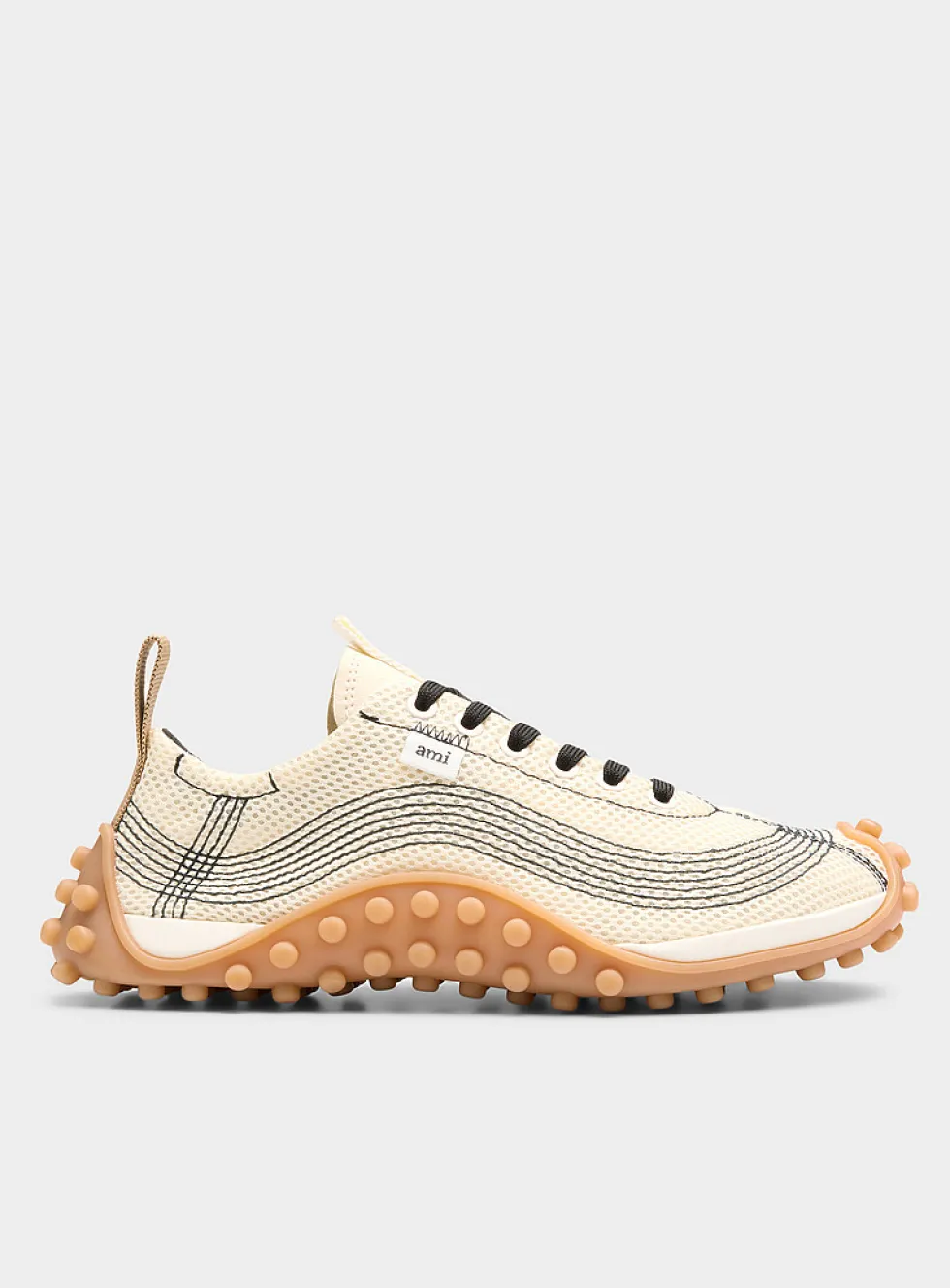 Mirage contrasting topstitching sneakers