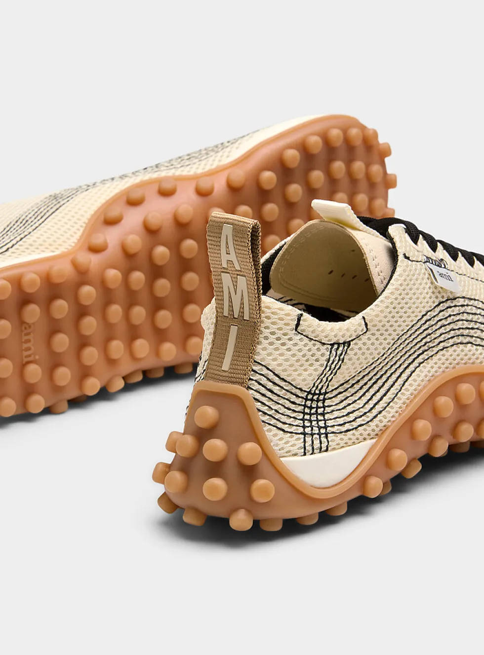 Mirage contrasting topstitching sneakers
