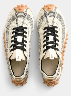 Mirage contrasting topstitching sneakers