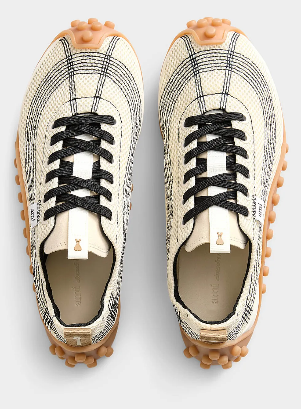 Mirage contrasting topstitching sneakers