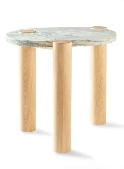 Missisquoi oblong marble geo side table