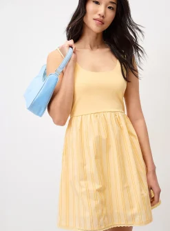 Mixed media short dress