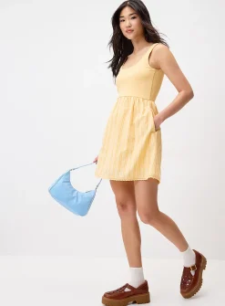 Mixed media short dress