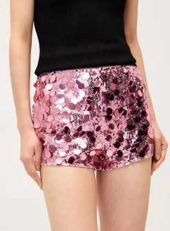 Mixed sequins micro-short