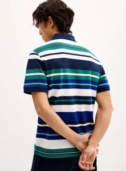 Mixed stripe piqué polo