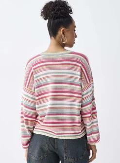 Mixed stripes cotton sweater