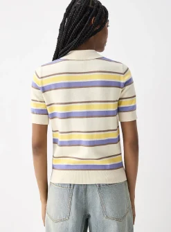 Mixed stripes polo shirt