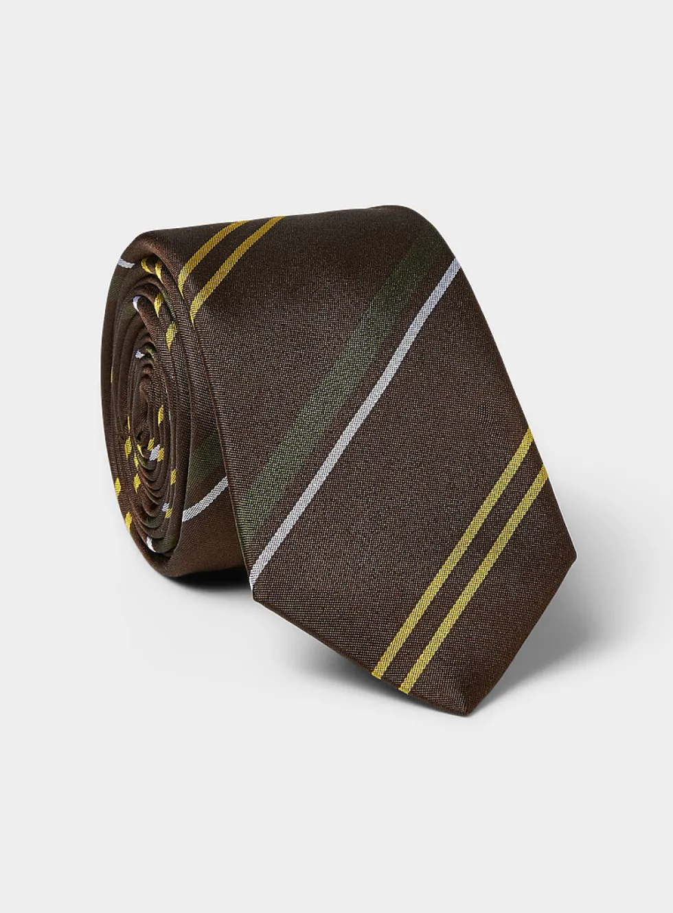 Mixed-stripe slim tie