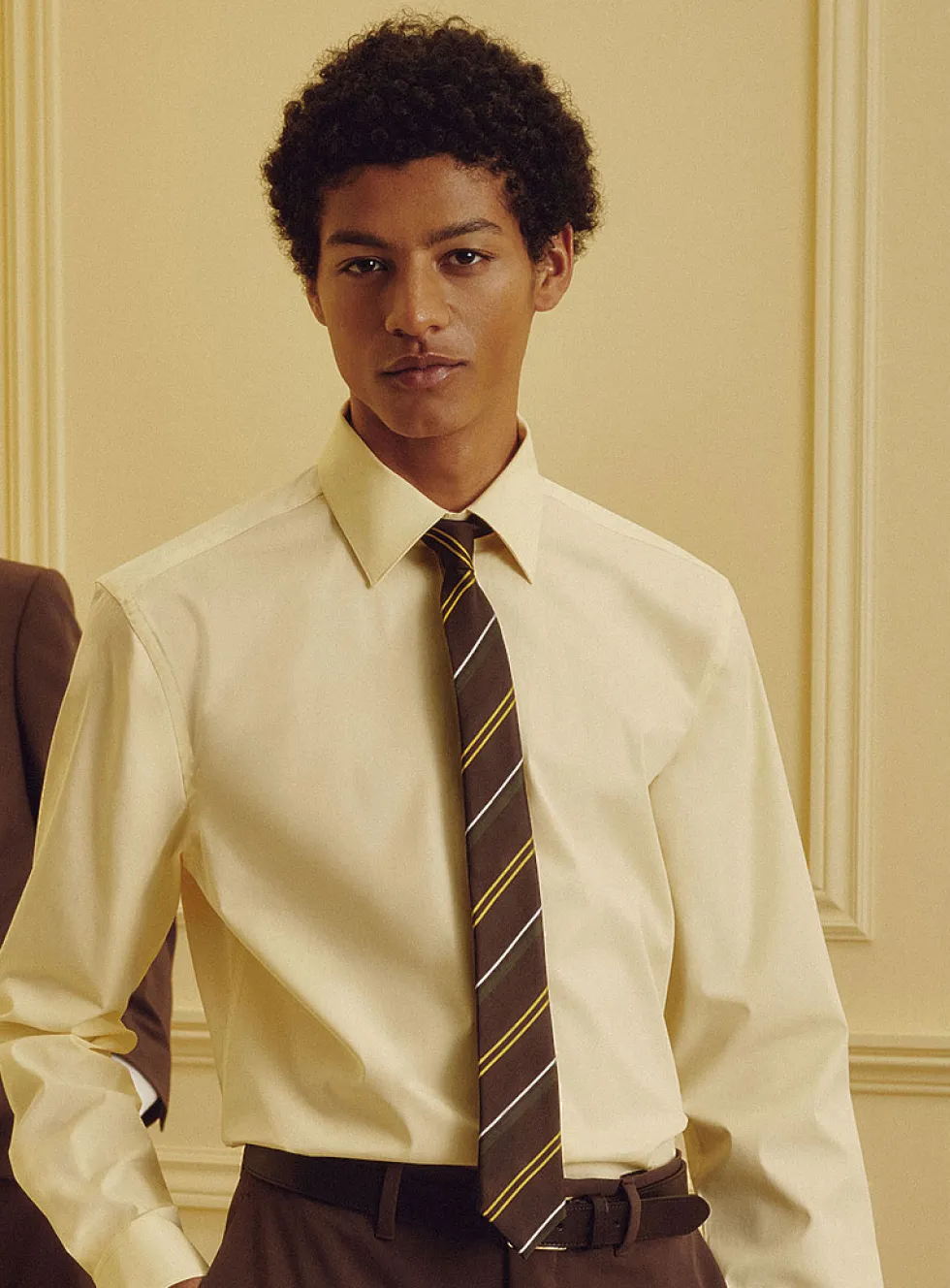 Mixed-stripe slim tie