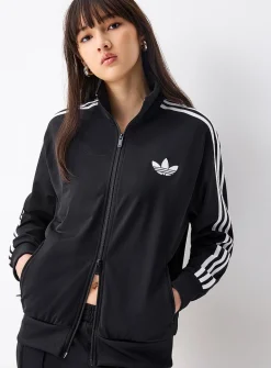 Mock-neck knit track jacket