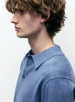Modal-blend polo sweater