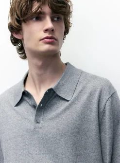 Modal-blend polo sweater