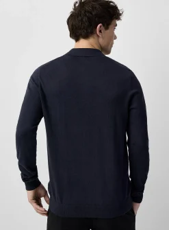 Modal-blend polo sweater