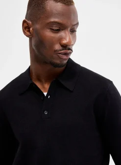 Modal-blend polo sweater