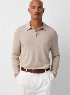 Modal-blend polo sweater