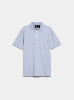 Modal-blend ribbed polo