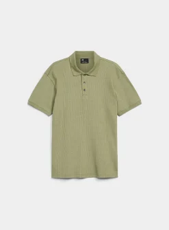 Modal-blend ribbed polo