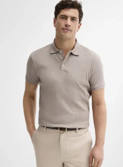 Modal-blend ribbed polo
