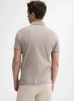 Modal-blend ribbed polo