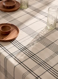 Modern check tablecloth
