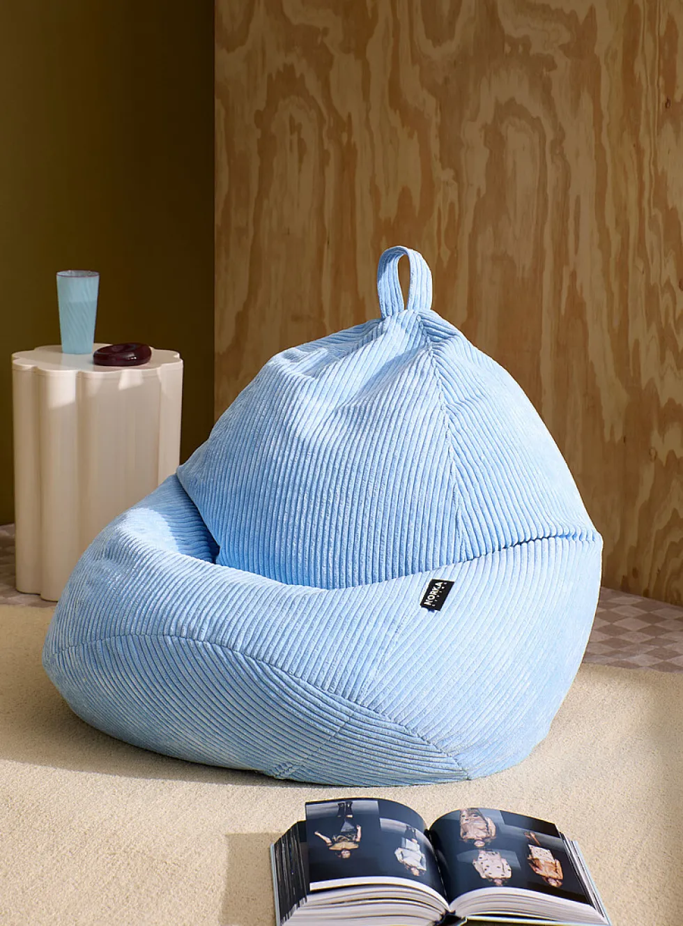 Modern corduroy bean bag chair
