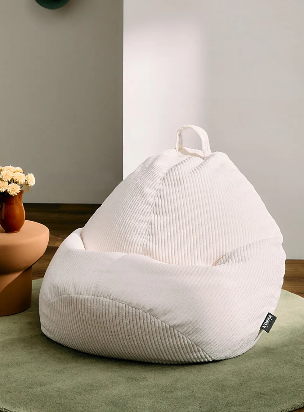 Modern corduroy bean bag chair