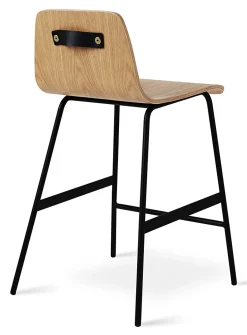 Modern wood and metal counter chair