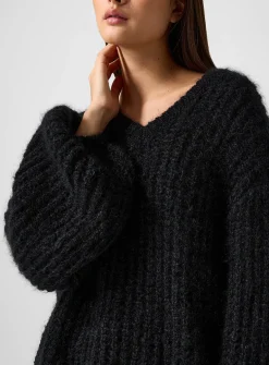 Mohair-silk blend oversized sweater