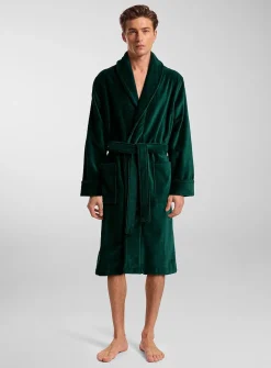 Moire velvet robe