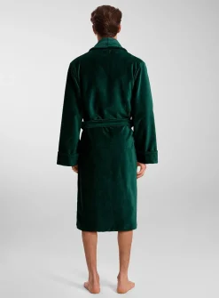 Moire velvet robe