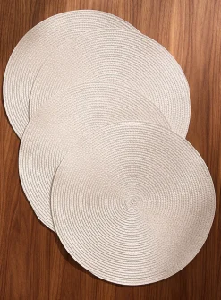 Monochrome braided placemats