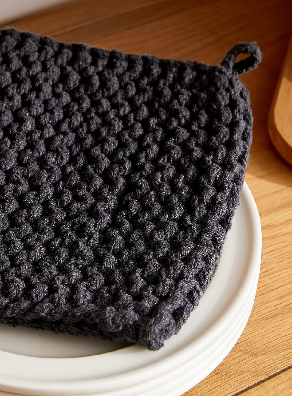 Monochrome crocheted trivet