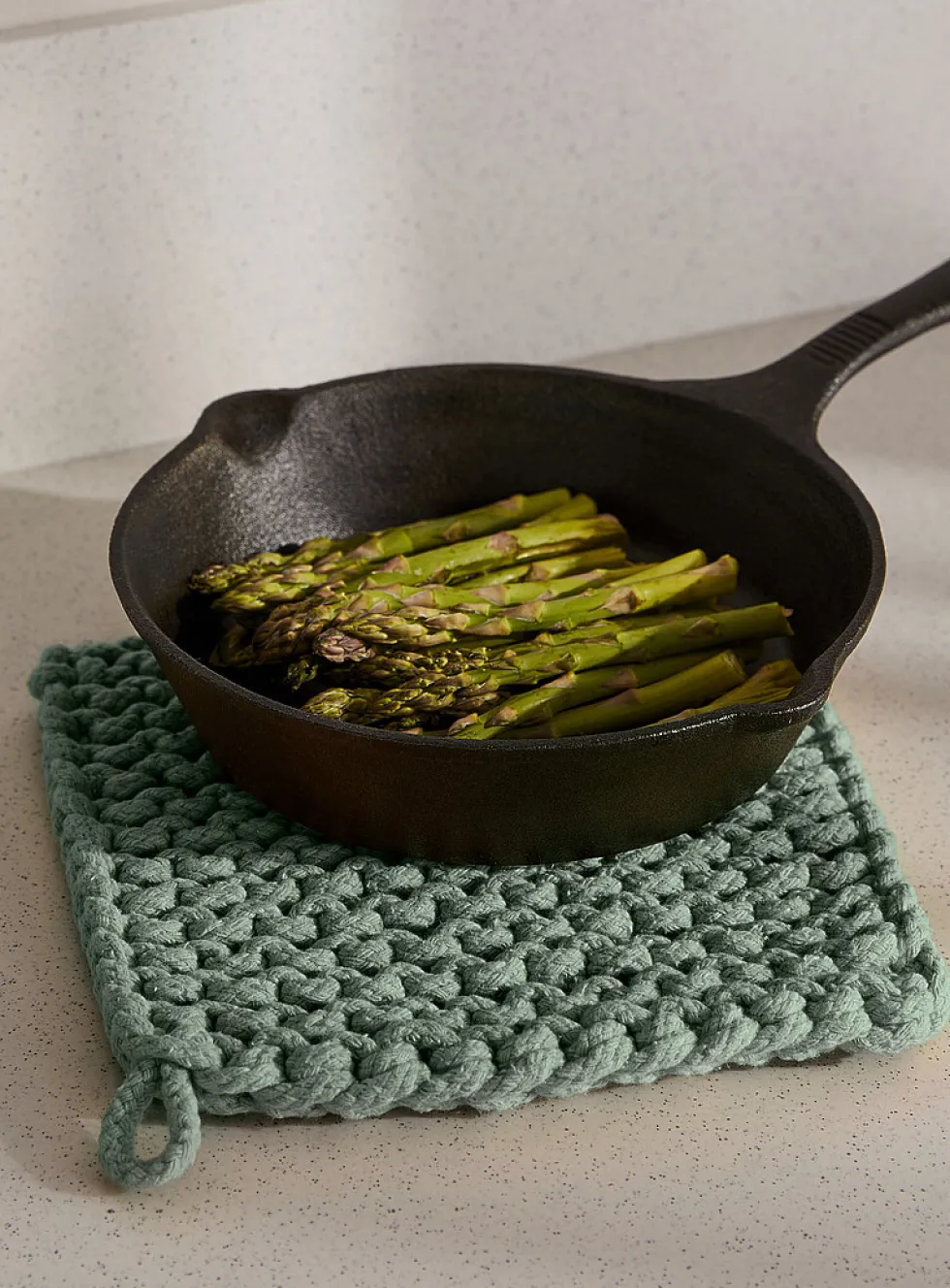 Monochrome crocheted trivet