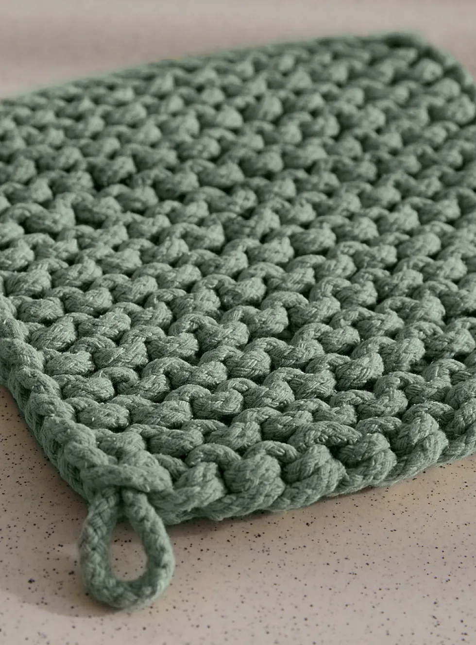 Monochrome crocheted trivet