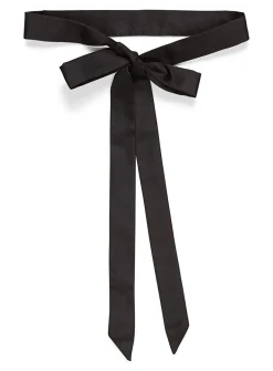 Monochrome pure silk ribbon tie