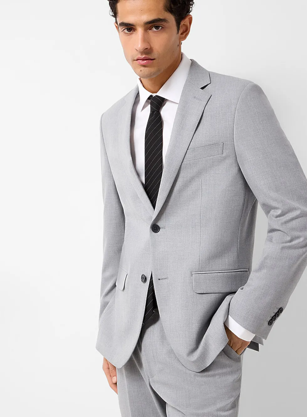 Monochrome recycled polyester suit
