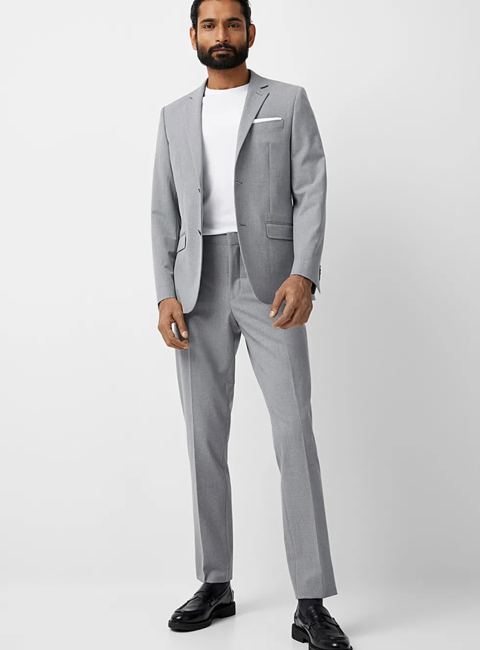 Monochrome recycled polyester suit