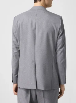 Monogrammed pin double-breasted jacket