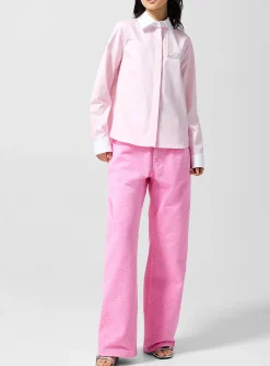 Monogrammed pink jean