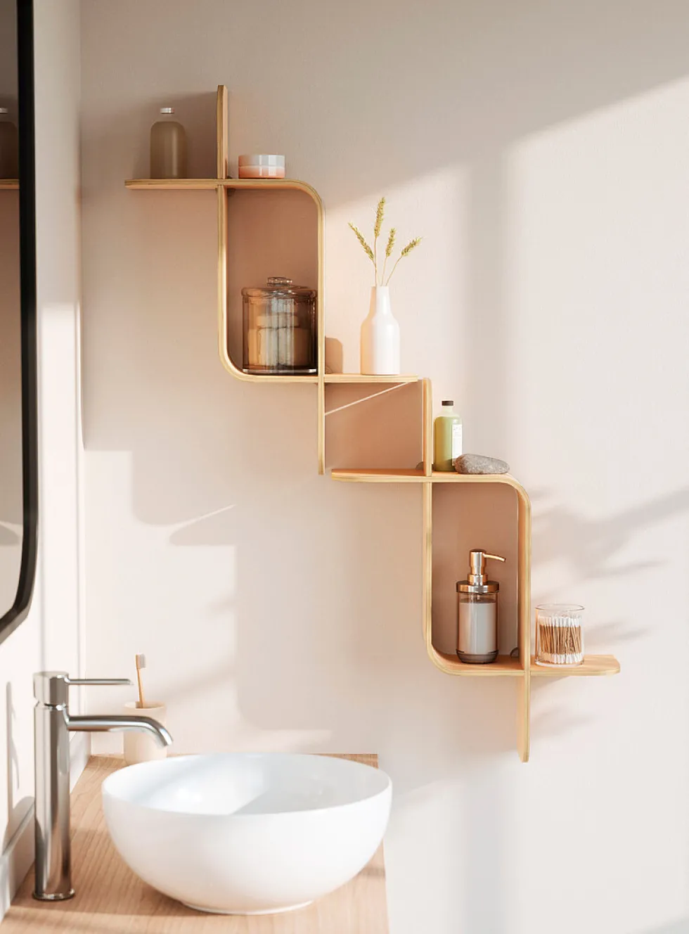 Montage wall shelf