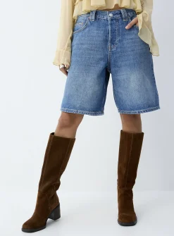 Montana light blue denim Bermuda short