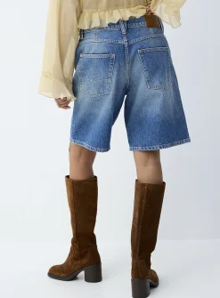 Montana light blue denim Bermuda short