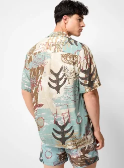 Montara abstract desert camp shirt