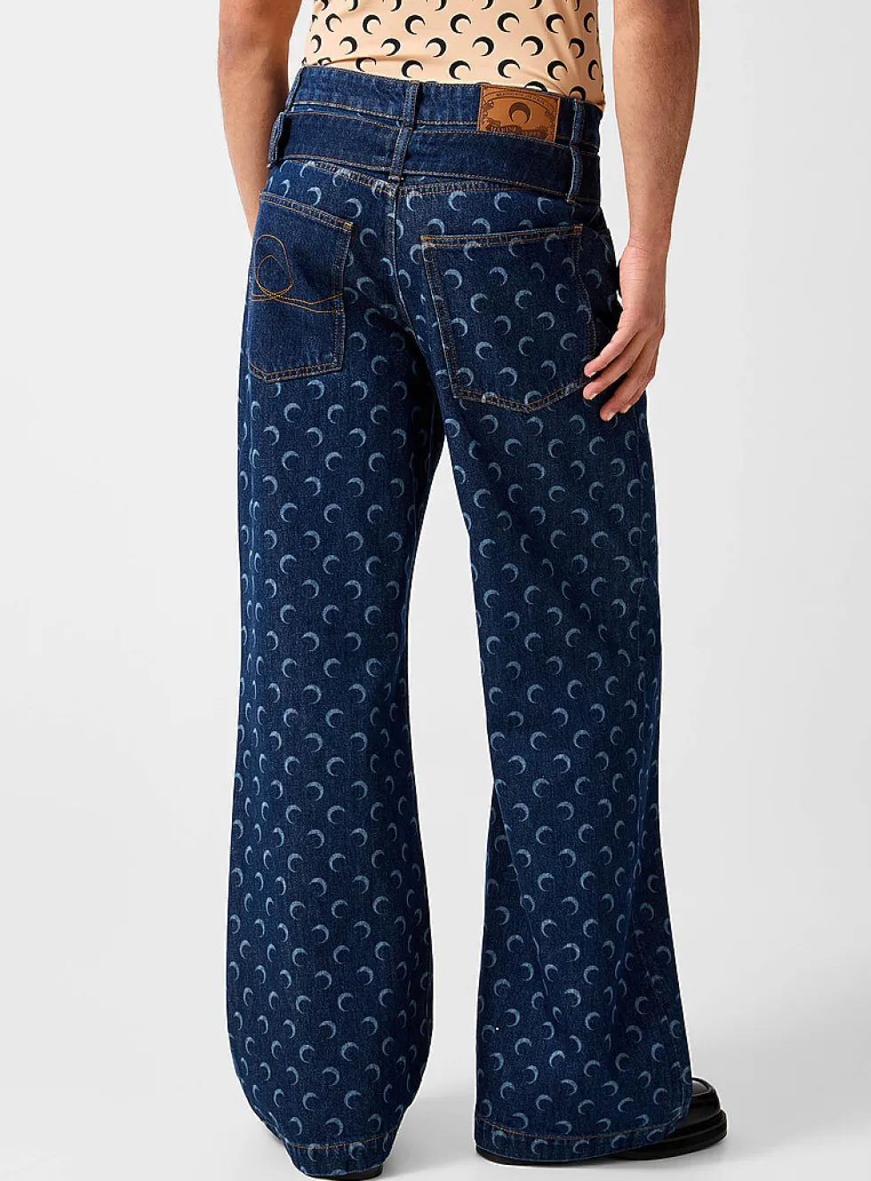 Moon Laser belted wide-leg jeans