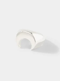 Moon logo ring