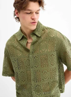 Mosaïc crochet shirt