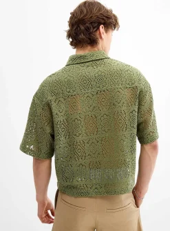 Mosaïc crochet shirt
